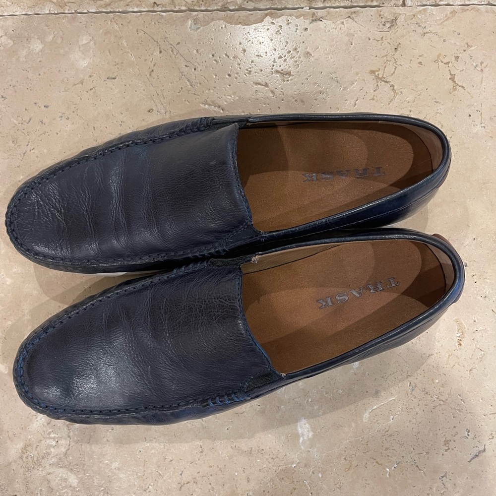 Trask Mens Navy Loafers size 11 1/2